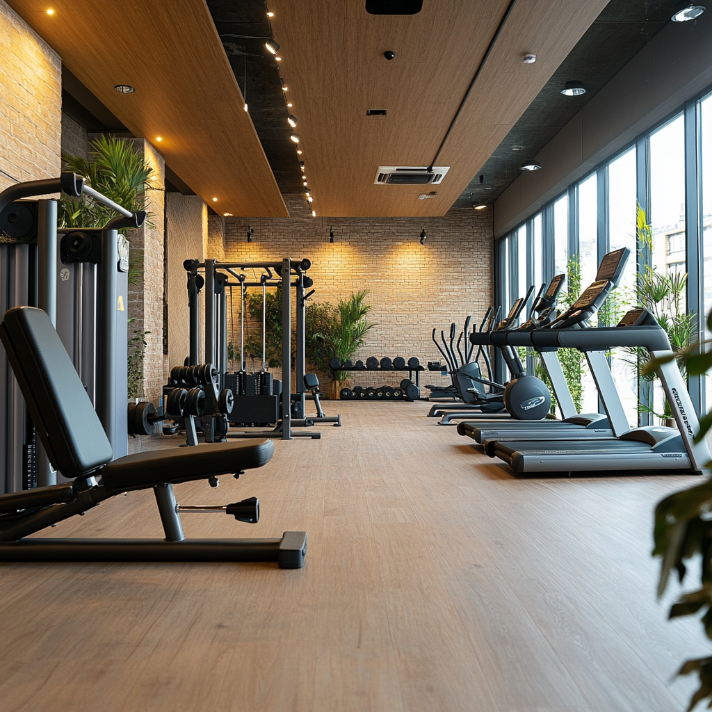 Сучасний тренажерний зал з різноманітним обладнанням для всіх видів тренувань